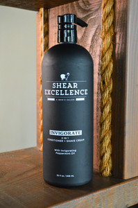 A liter of Invigorate - a 2-in-1 conditioner and shave cream by Shear Excellence in Charlotte, NC A liter of Invigorate - a 2-in-1 conditioner and shave cream by Shear Excellence in Charlotte, NC