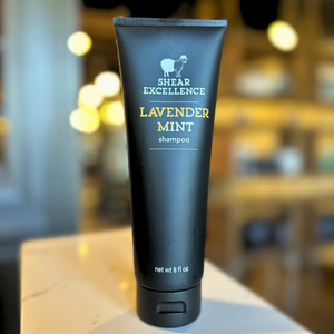 Shear Excellence's Lavender Mint Shampoo leaves your scalp refreshed and clean.