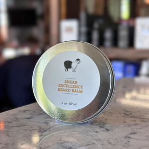 A perfect blend of castor oil, mango butter, jojoba oil , and more nutrients to lock in moisture on your beard with Shear Excellence Beard Balm