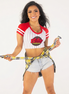 Sporty Jersey™ Baseball Crop Top Logo    