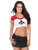Sporty Jersey™ Football Crop Top Logo      