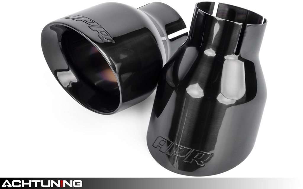 APR TPK0003 Slash-Cut Double-Walled Diamond Black 4 Inch Exhaust Tip Pair