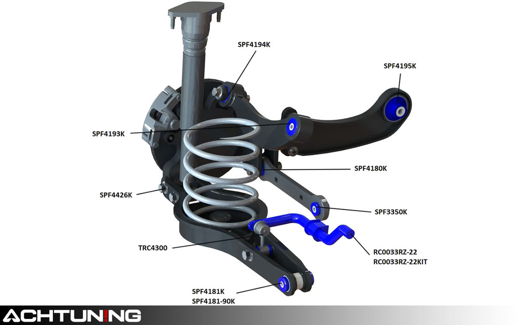 SuperPro SPF4180K Rear Lower Forward Outer Control Arm Bushings Audi and VW