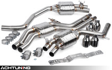 APR CBK0011 Catback Quad Tip Resonated Valved Exhaust for Audi C7 S6 and S7