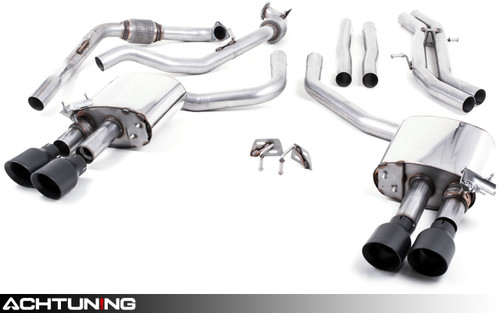 Milltek SSXAU651 Catback Quad Tip Valved Race Exhaust Audi B9 S4 and S5 Non-Sport Diff