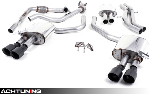Milltek SSXAU680 Catback Quad Tip Valved Street Exhaust Audi B9 S5 Non-Sport Diff
