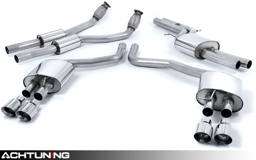 Milltek SSXAU332 Cat-back Quad Tip Street Exhaust Audi C7 S6 and S7