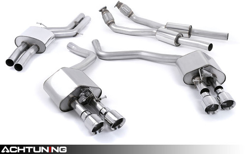Milltek SSXAU444 Catback Quad Tip Valved Street Exhaust Audi C7 S6 and S7