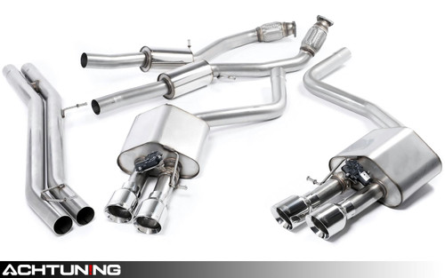 Milltek SSXAU465 Catback Quad Tip Valved Street Exhaust Audi D4 S8