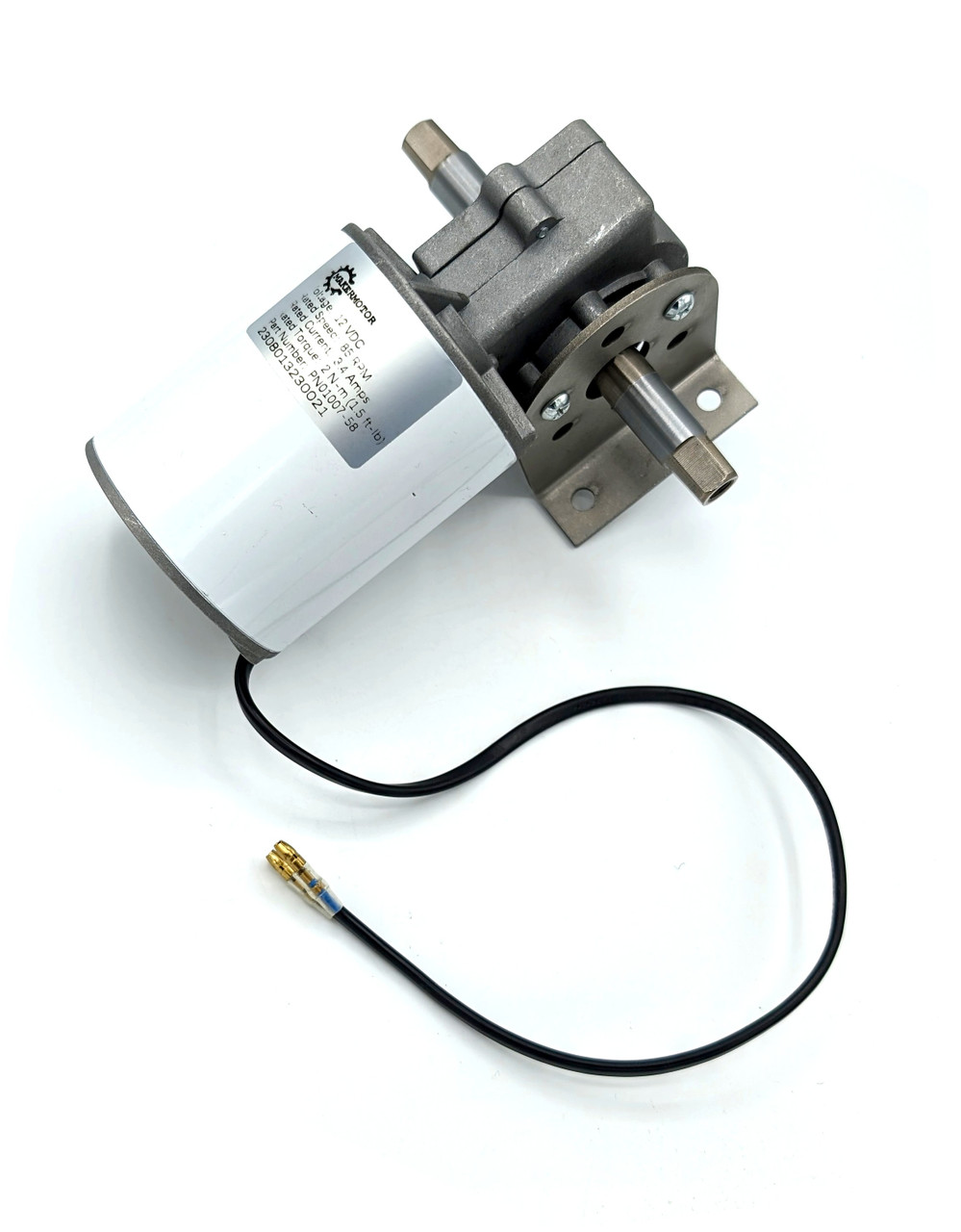 PN01007-100 - 10mm 2-flat Shaft Electric Gear Motor 12v Low Speed 100 RPM  Gearmotor DC