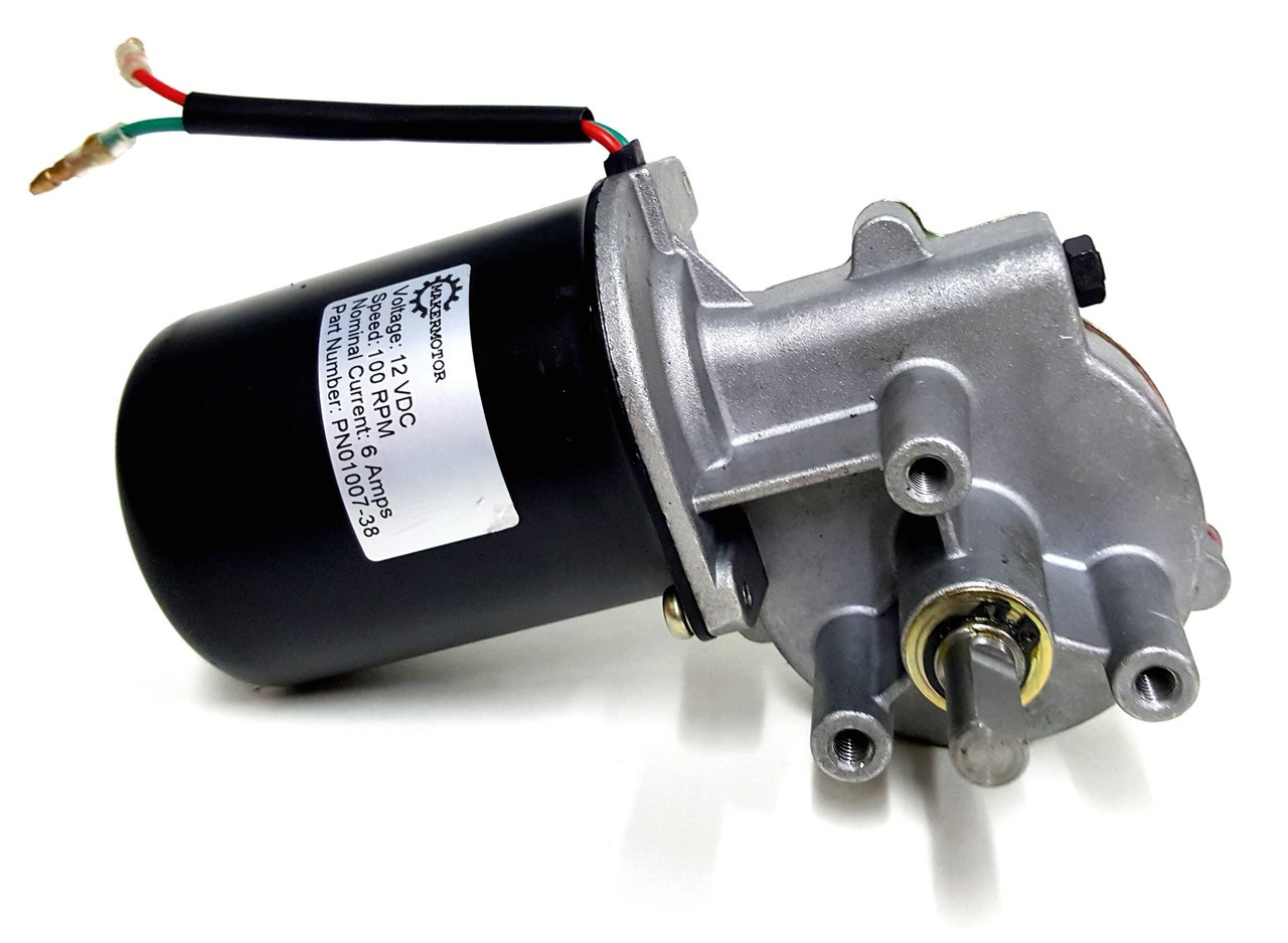 PN01007-10038 - 3/8 D Shaft Electric Gear Motor 12v Low Speed 100 RPM  Gearmotor DC