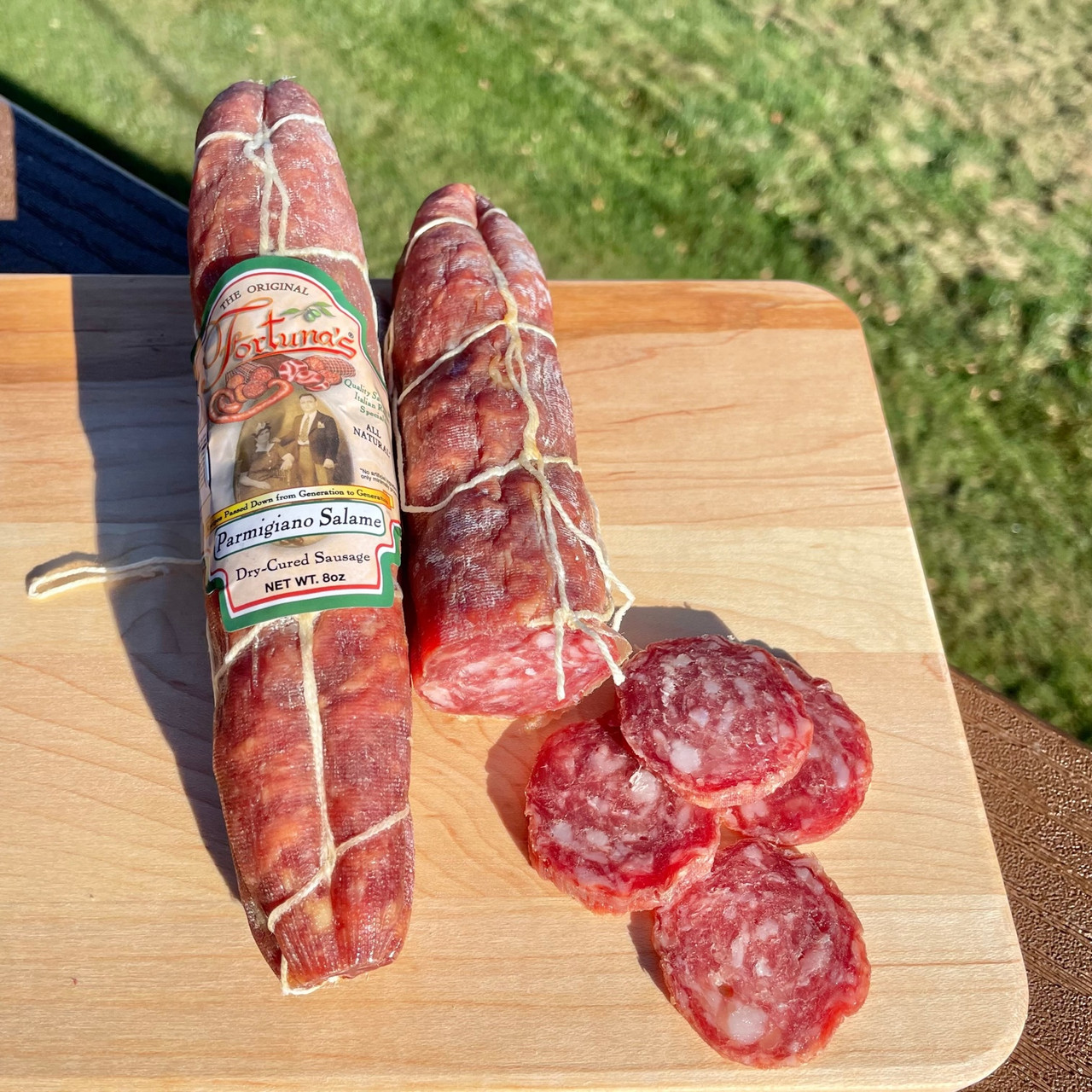 At Fortuna's Sausage you can buy Traditional, High Quality and All Natural  salami with parmigiano cheese online. We have the Best Dry Sausage, and All  Natural