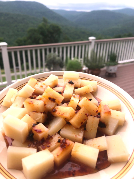 Caciocavalo with Nduja honey drizzle