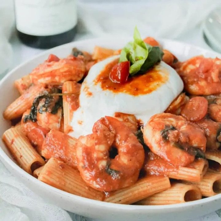 Rigatoni with N'Duja & Shrimp