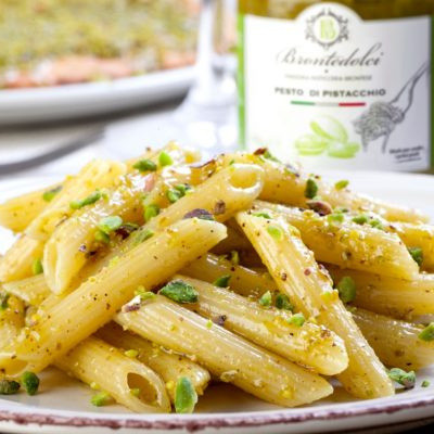 Penne with Pistachio Pesto 