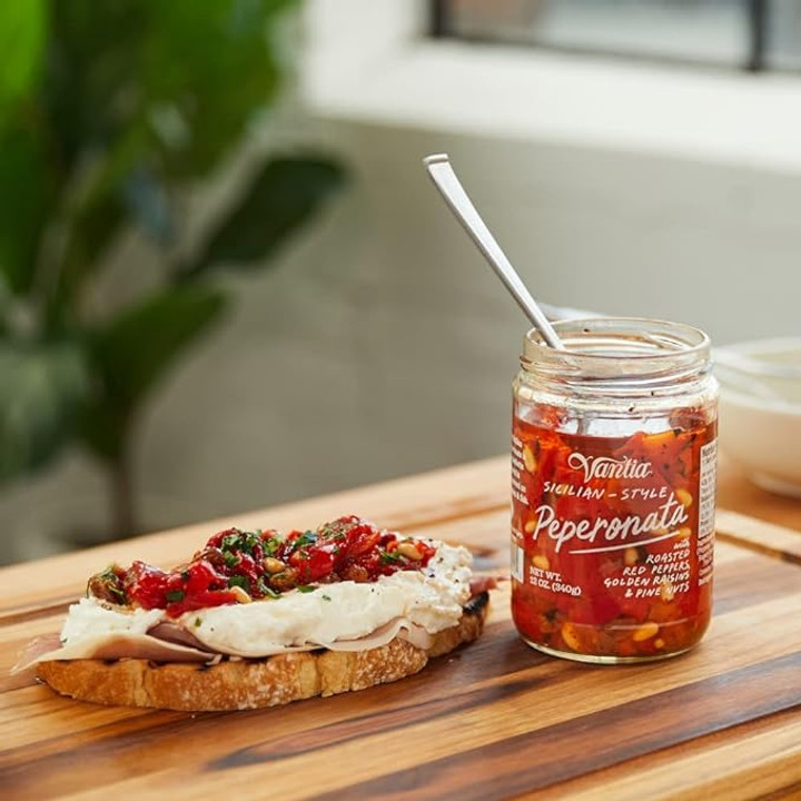 Whipped Ricotta Toast with Vantia Peperonata