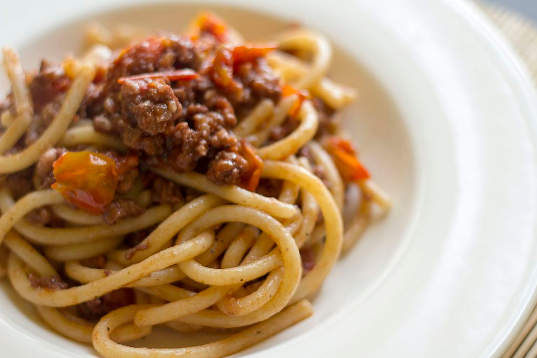 Pici with Italian Sausage Pici with Italian Sausage