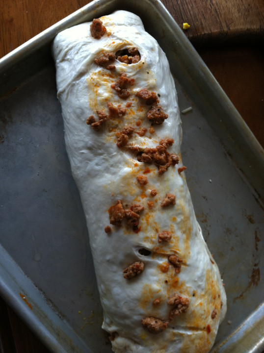 Sausage & Smoked Scamorza Bread