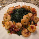 Shrimp with a bit of spicy N'duja