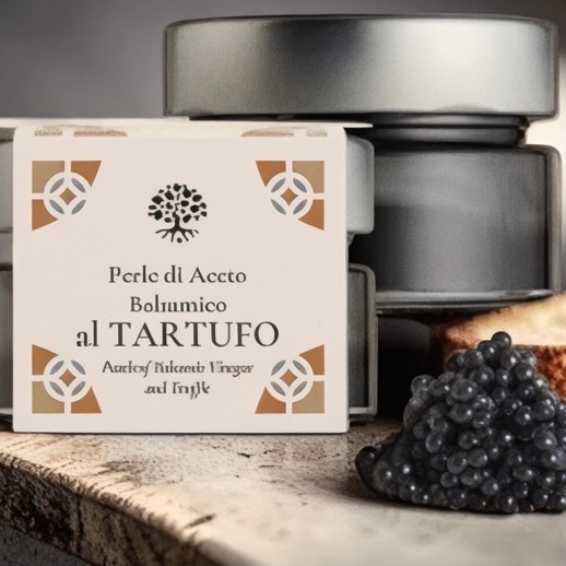 Truffle Pearls, Perle di Aceto Balsamic al Tartufo
