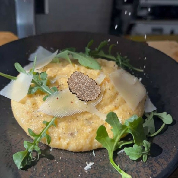 Polenta with Summer Truffles from Italy