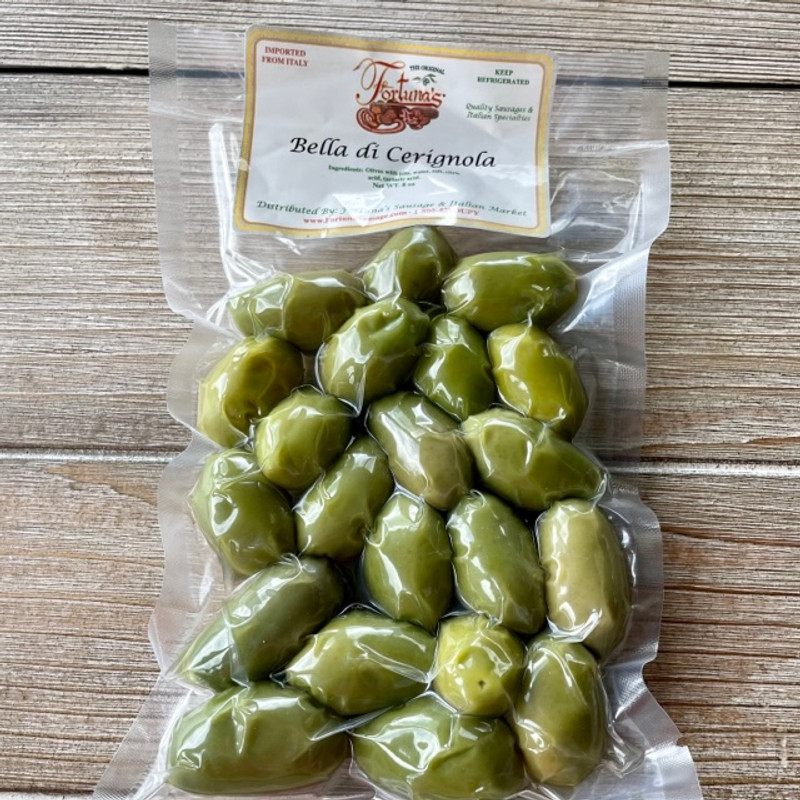 Green Bella di Cerignola Olives - Fortuna\'s Sausage & Online Market