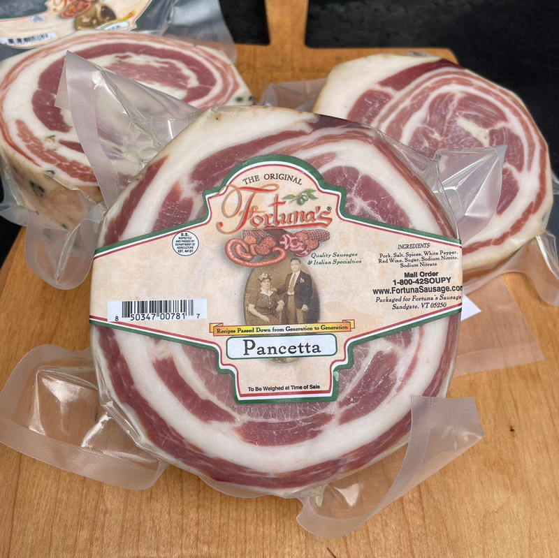 Fortunas Rolled Pancetta , made in USA