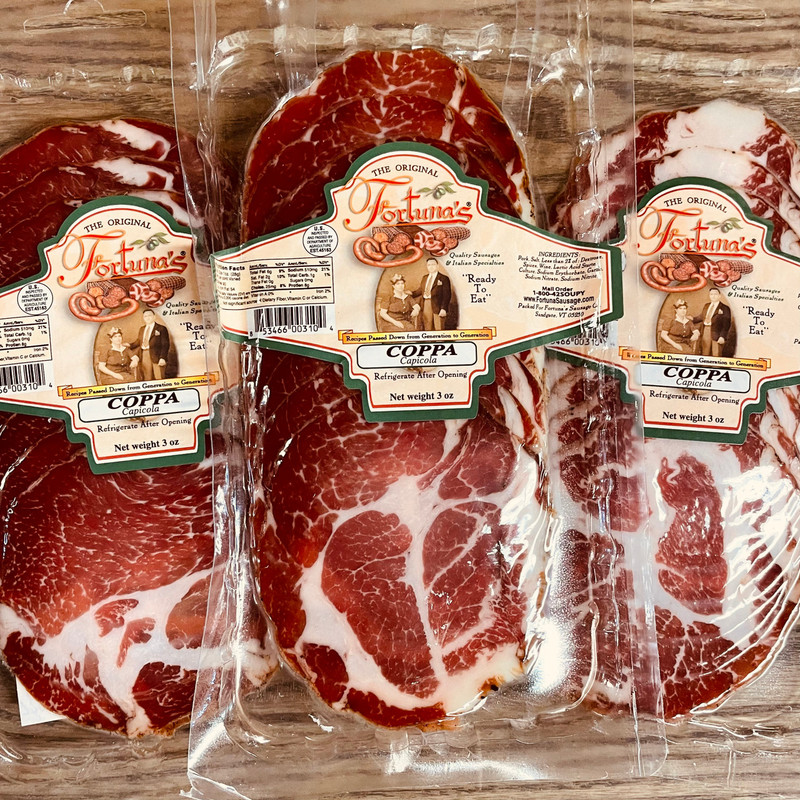 Pre-Sliced Italian Made Coppa -  16 pkg per cs