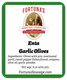 Etna Garlic Green Olives -  Fortuna's
