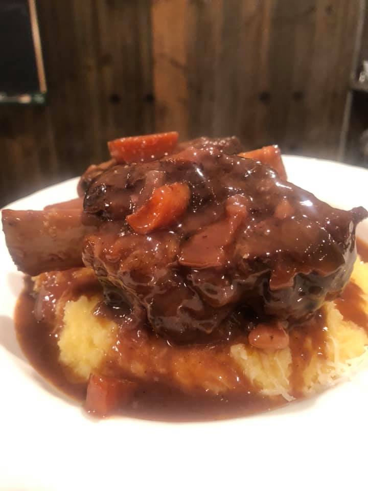 Short Ribs Over Polenta