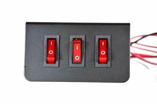 Extreme Tactical Dynamics Rocker Three Triple Toggle Switch Plate For Emergency Vehicle Lighting