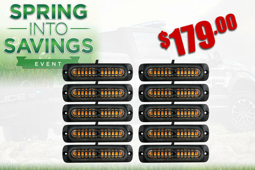 Extreme Tactical Dynamics Hyper 12 Linear LED Grille and Surface Mount Light 10 Piece Multi-Pack