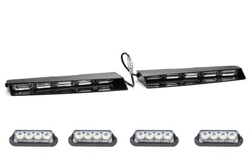 Stealth 6 Linear LED Visor Light Bar with 2 Pairs of Undercover 4