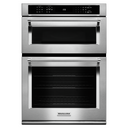 Kitchenaid® 30 Combination Wall Oven with Even-Heat™  True Convection (Lower Oven) KOCE500ESS
