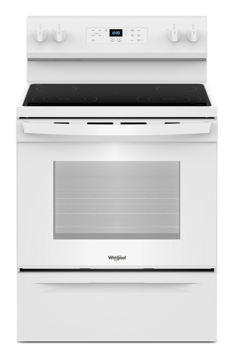 Whirlpool® 30-inch,5.3 cu ft, Electric Freestanding Range with 4 Elements YWFES3530RW