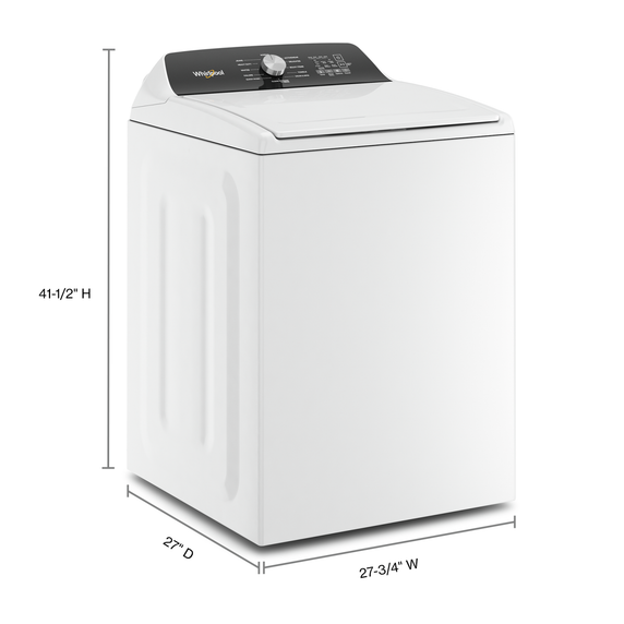 Whirlpool® 5.2 Cu. Ft. Top Load Agitator Washer with Built-In Faucet WTW5015LW