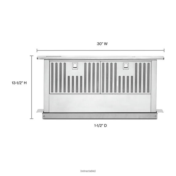Kitchenaid® 30 Retractable Downdraft Ventilation System KXD4630YSS