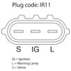 HINO ALTERNATOR 24V 85A Wiring plug view