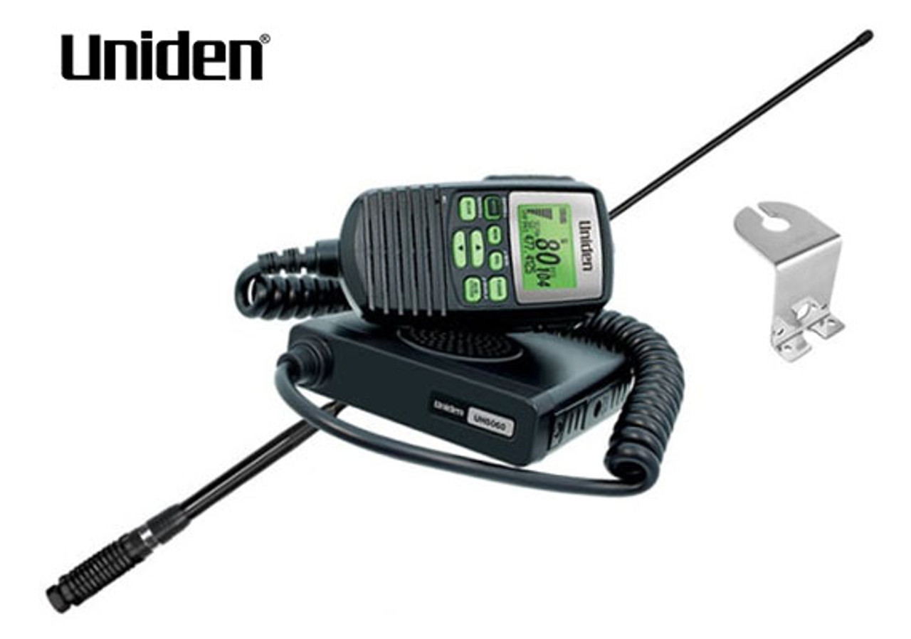 UH5060VP Uniden Value Pack Mini Compact UHF With Remote Speaker Mic + Antenna + Bracket