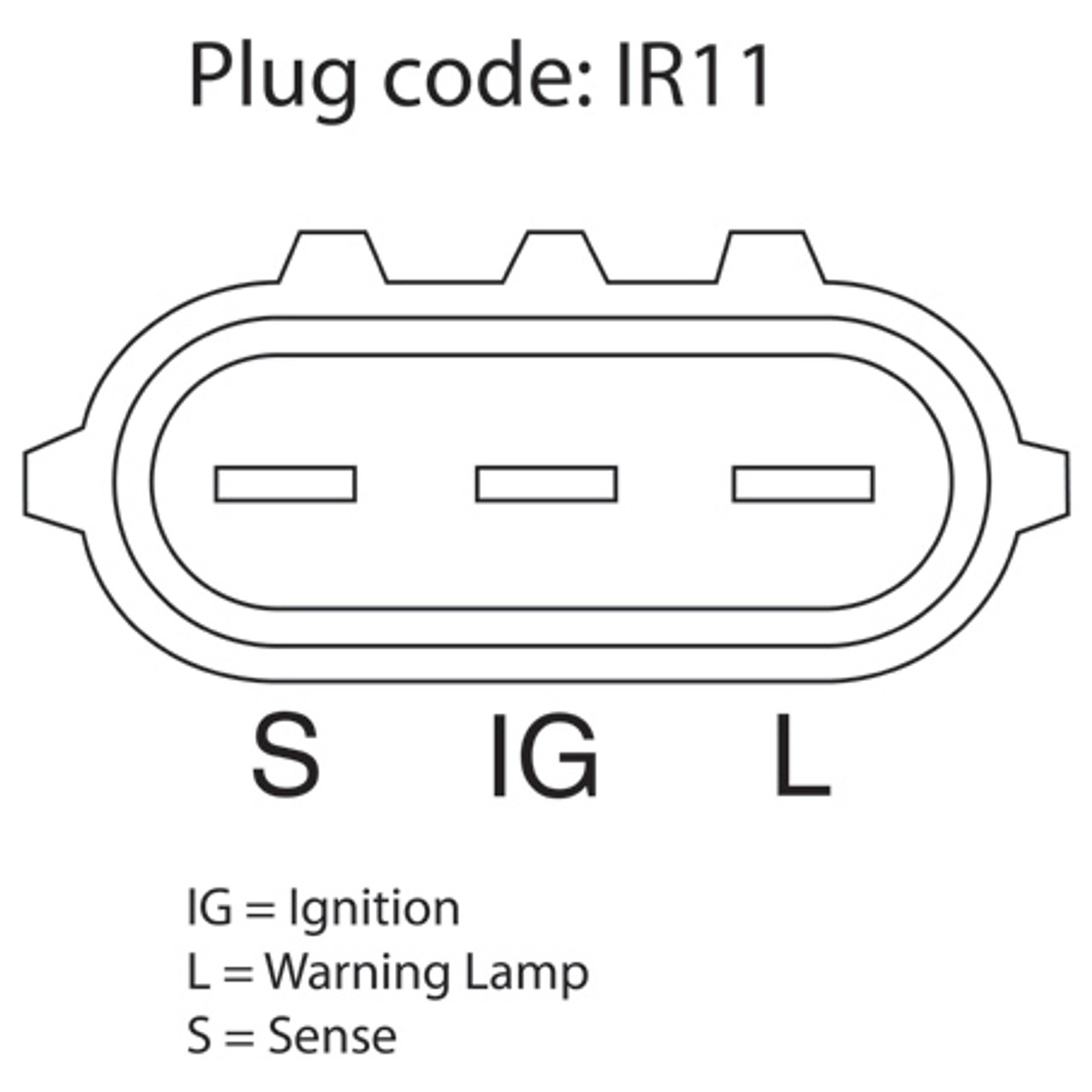 HINO ALTERNATOR 24V 85A Wiring plug view