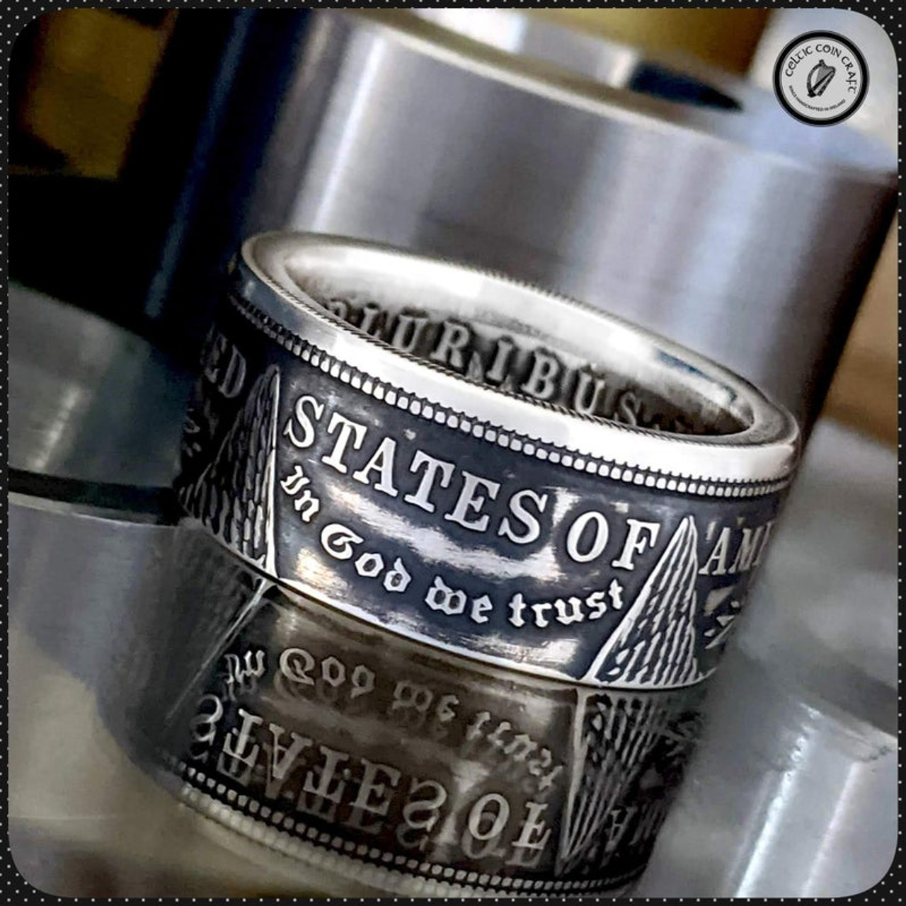 MORGAN DOLLAR Silver Coin Ring ~ 90% Silver Handmade Sizes 7.5-14 GENUINE U.S 