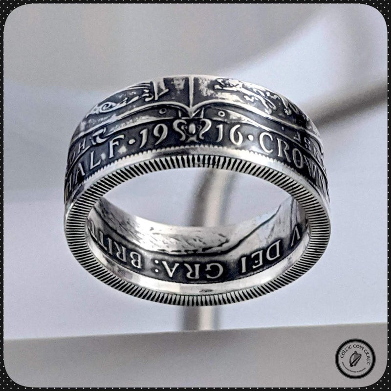 WW1-Era Half Crown Coin Ring