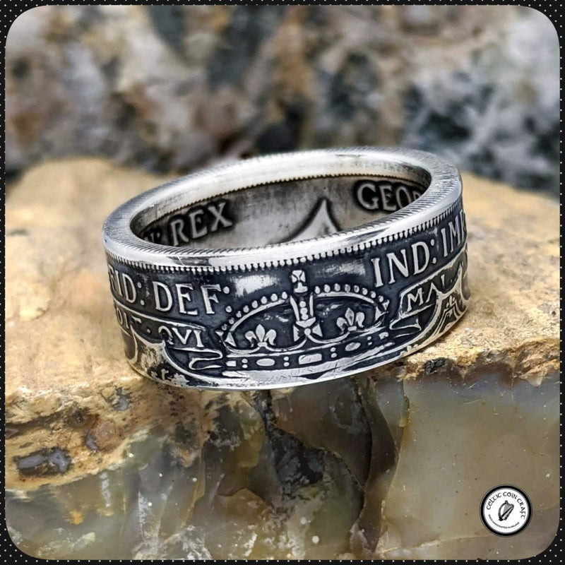 WW1-Era Half Crown Coin Ring