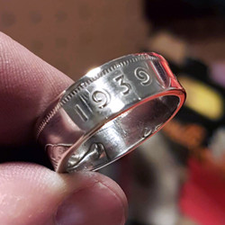 silver coin ring
