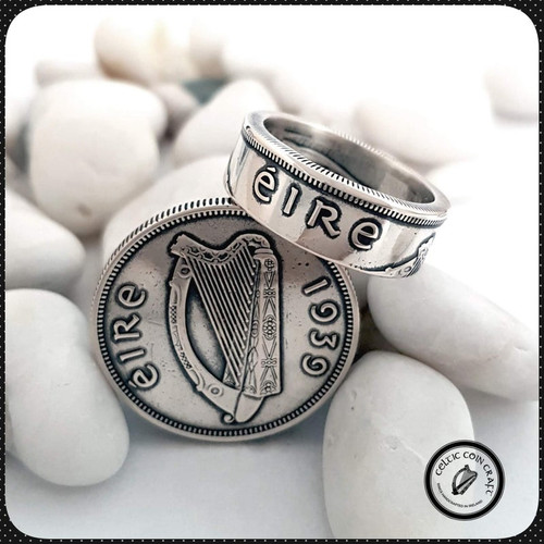 eire ireland coin ring