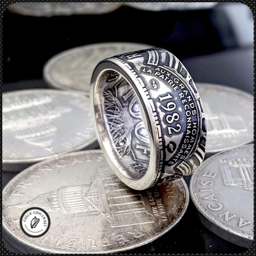 pantheon 100 francs coin ring