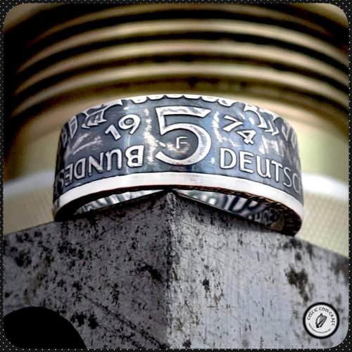 german coin ring 1974 deutsche mark