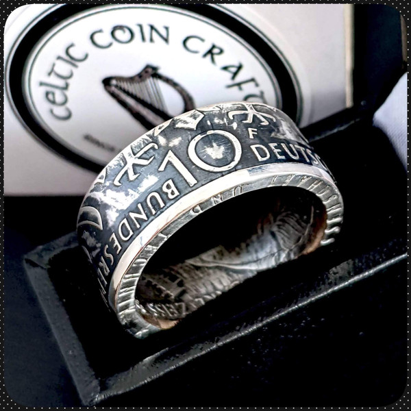 1988 10 Deutsche Mark German Coin Ring