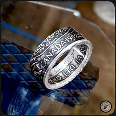 Canadian 50 Cent Coin Ring George VI