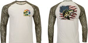 Bass Fishing 4 Jackson Mossy Oak Colorblocked Long Sleeve T-Shirt Bass Fishing 4 Jackson Mossy Oak Colorblocked Long Sleeve T-Shirt